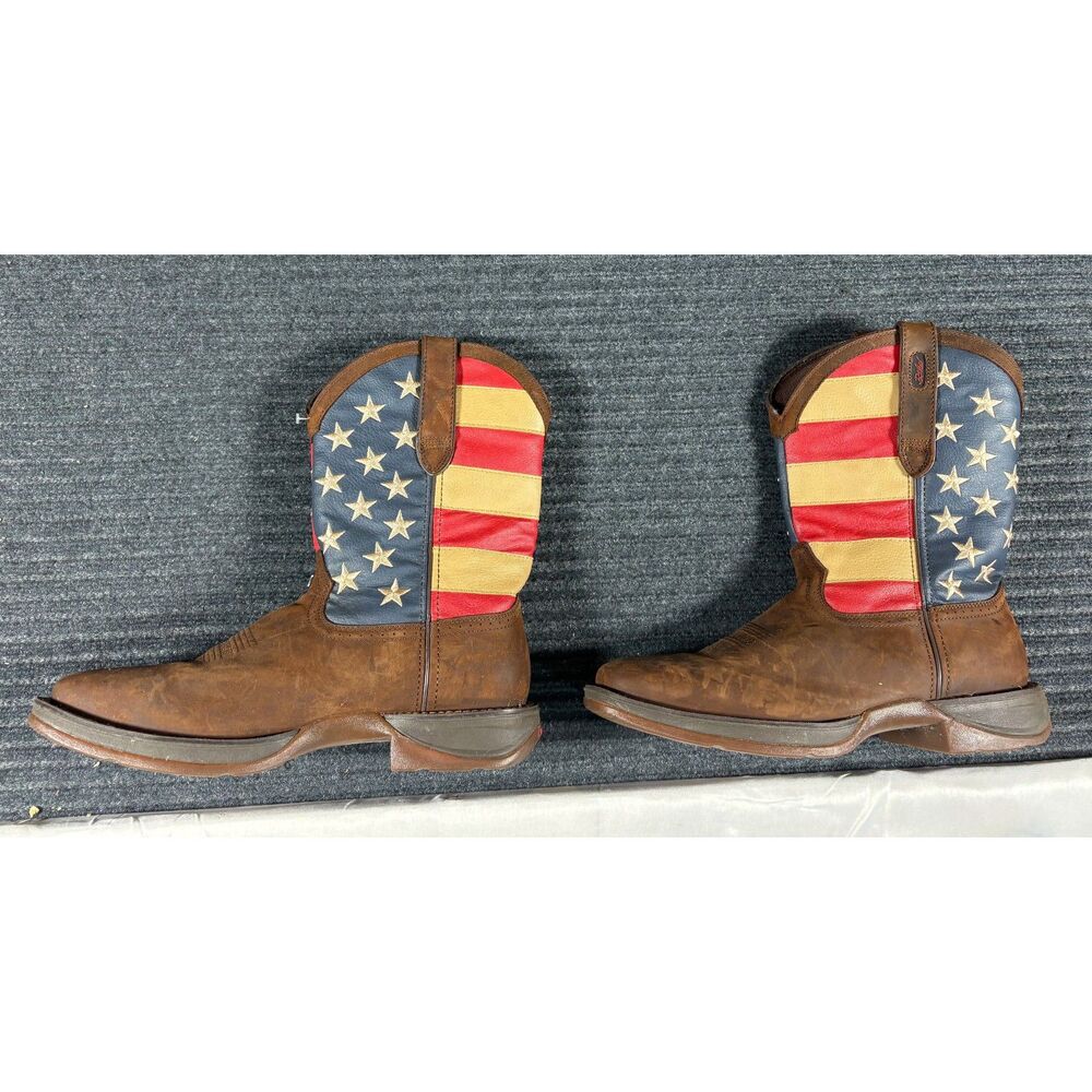 Like New Durango Rebel by Durango® Patriotic Pull-On Western Flag Boot size 11.5